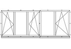 Straight five-piece balcony